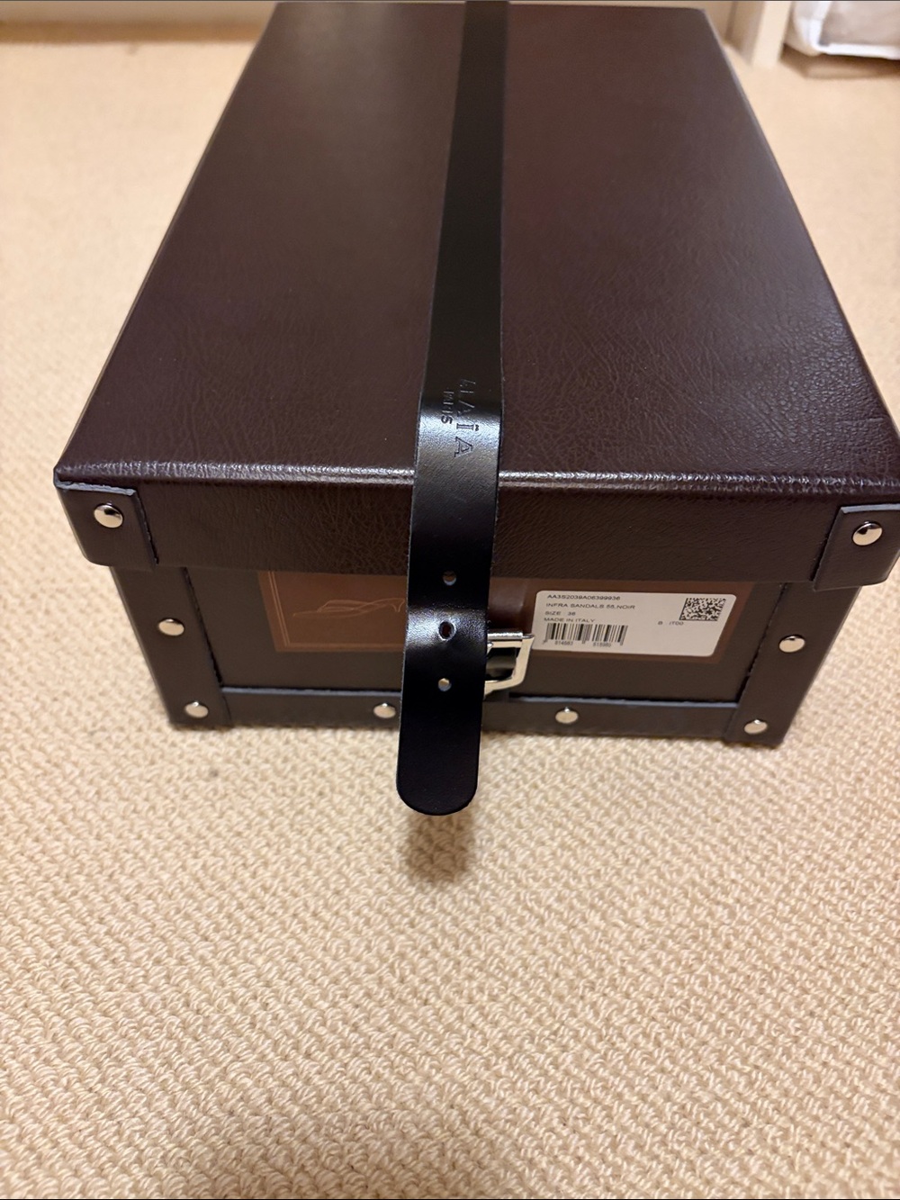 Alaïa Black Leather Belt with Polished Silver Buckle